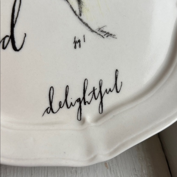 🐕Anthropologie Linea Carta Monogram Canapé Plate D Delightful Dog (pug) - Picture 8 of 12